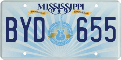 MS license plate BYD655