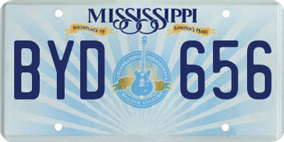 MS license plate BYD656