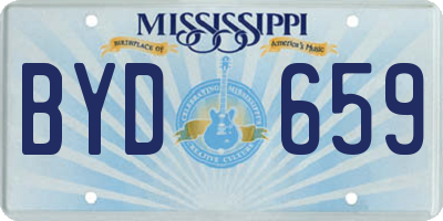MS license plate BYD659