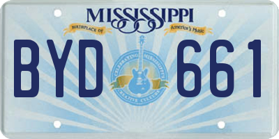 MS license plate BYD661