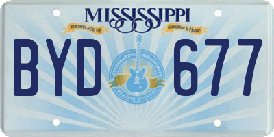 MS license plate BYD677