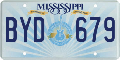 MS license plate BYD679