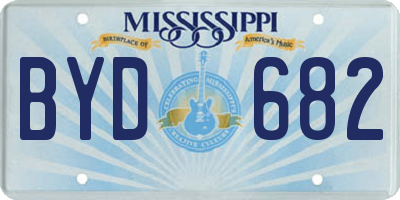 MS license plate BYD682