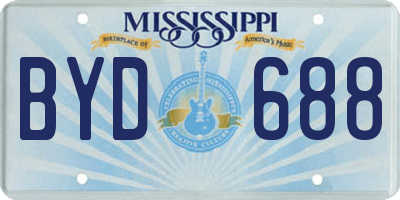 MS license plate BYD688