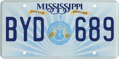 MS license plate BYD689