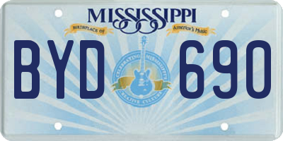 MS license plate BYD690