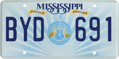 MS license plate BYD691