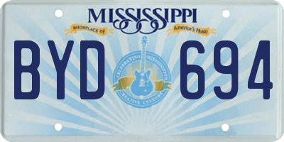 MS license plate BYD694