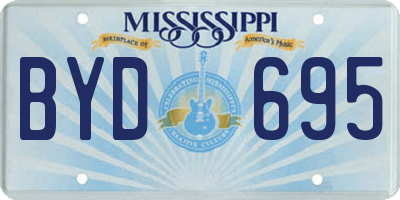 MS license plate BYD695