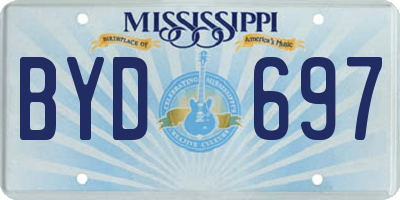 MS license plate BYD697