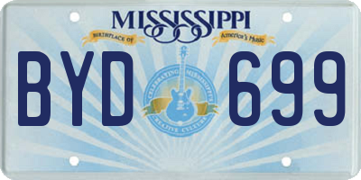 MS license plate BYD699
