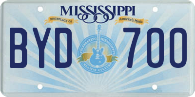 MS license plate BYD700