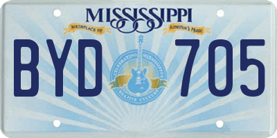 MS license plate BYD705