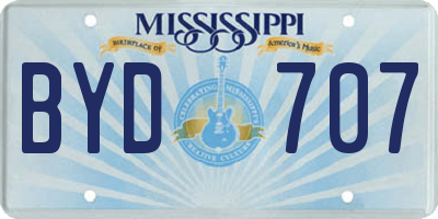 MS license plate BYD707