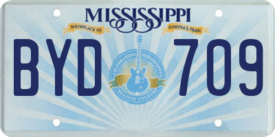 MS license plate BYD709