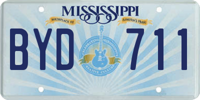 MS license plate BYD711