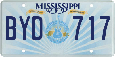 MS license plate BYD717