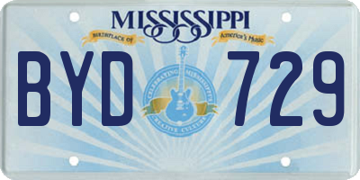 MS license plate BYD729