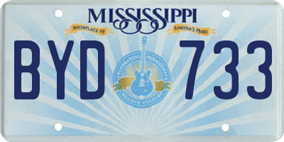 MS license plate BYD733