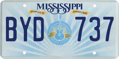 MS license plate BYD737