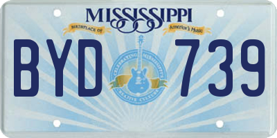 MS license plate BYD739