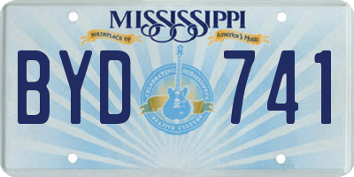 MS license plate BYD741