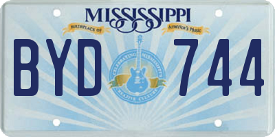 MS license plate BYD744
