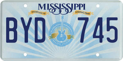 MS license plate BYD745