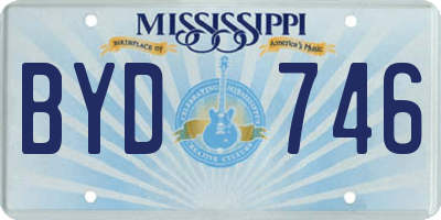 MS license plate BYD746