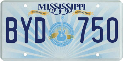 MS license plate BYD750