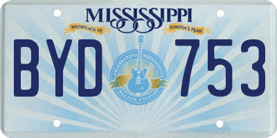 MS license plate BYD753