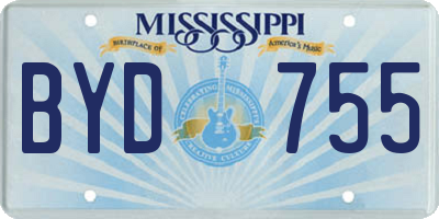 MS license plate BYD755