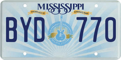 MS license plate BYD770
