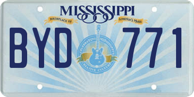 MS license plate BYD771