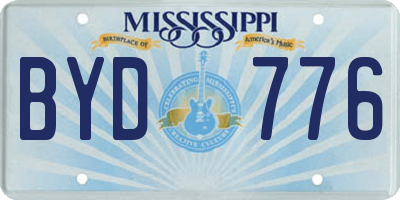 MS license plate BYD776