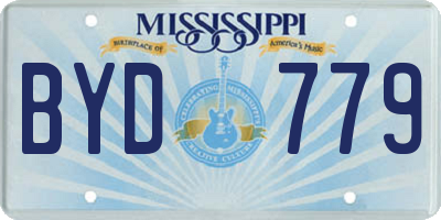 MS license plate BYD779