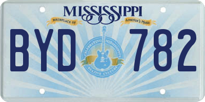 MS license plate BYD782