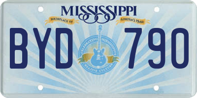 MS license plate BYD790