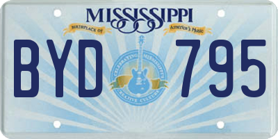 MS license plate BYD795