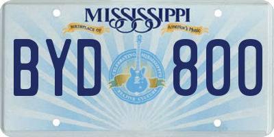 MS license plate BYD800