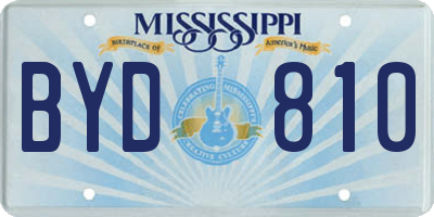 MS license plate BYD810