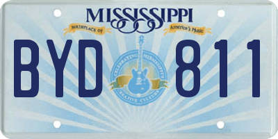 MS license plate BYD811