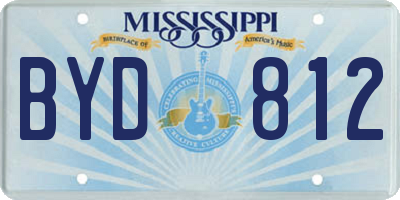 MS license plate BYD812