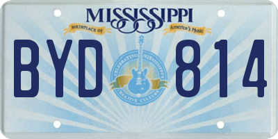 MS license plate BYD814