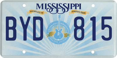 MS license plate BYD815