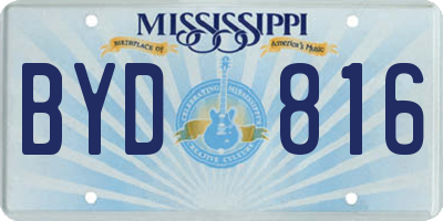 MS license plate BYD816