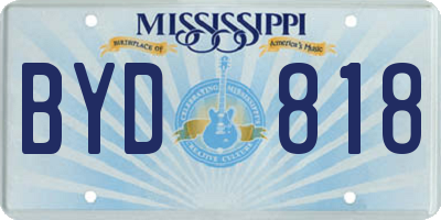 MS license plate BYD818