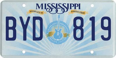 MS license plate BYD819