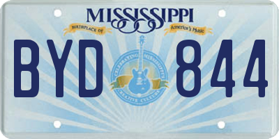 MS license plate BYD844