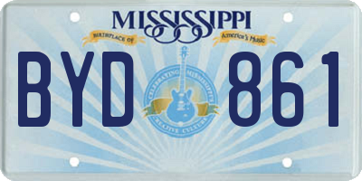 MS license plate BYD861